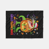 Frohes Hallothanksmas T Rex Halloween Erntedankfes Fleecedecke (Vorderseite (Horizontal))
