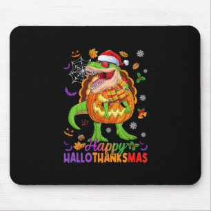 Frohes Hallothanksmas T Rex Halloween Erntedankfes Mousepad