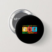 Frohes Hallothanksmas Weihnachten Und Erntedankfes Button (Vorne & Hinten)
