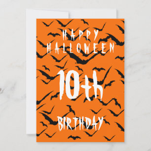 FROHES HALLOWEEN 10. GEBURTSTAG INDIVIDUELLE PARTY EINLADUNG
