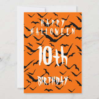 FROHES HALLOWEEN 10. GEBURTSTAG INDIVIDUELLE PARTY EINLADUNG
