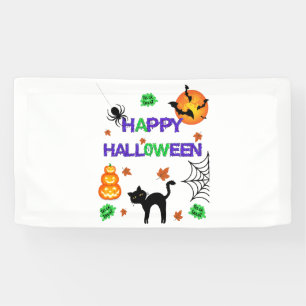Frohes Halloween 1.6x3 Vinylbanner Banner