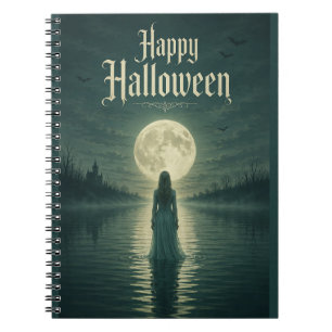 Frohes Halloween Ätherisch Gothic Mondlicht Silhou Notizblock