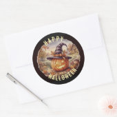 Frohes Halloween-Aufkleber Runder Aufkleber (Umschlag)