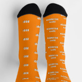 Frohes Halloween Boo Orange Socken (Oben)