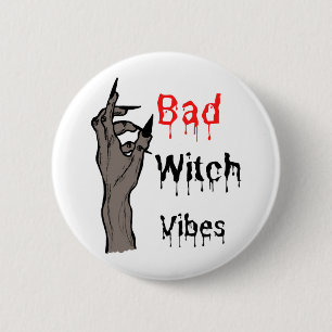 Frohes Halloween Böse Hexen Vibes halloween Button