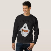 FROHES HALLOWEEN Buh Blatt Geist Halloween Sweatshirt (Vorne ganz)