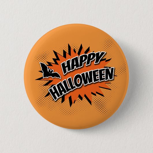 Frohes Halloween Button (Vorderseite)