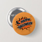 Frohes Halloween Button (Vorne & Hinten)