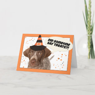 Frohes Halloween Deutsch Drahthaar Feiertagskarte