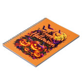 Frohes Halloween dunkles Design Notizblock (Linke Seite)