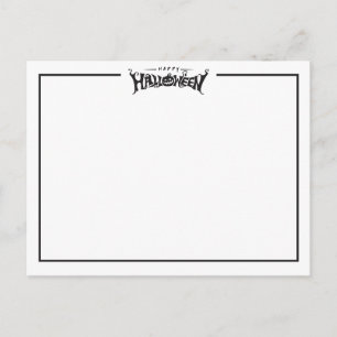 frohes halloween einfache postkarte