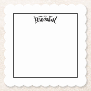 frohes halloween einfaches postkarte untersetzer