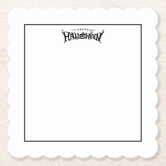 frohes halloween einfaches postkarte untersetzer (Vorderseite)
