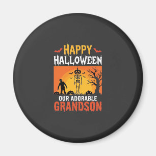 Frohes Halloween Enkel Skelett Kürbis Magnet