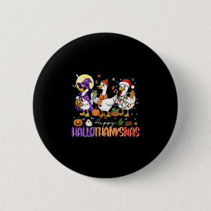 Frohes Halloween Erntedankfest Weihnachten Dummer Button