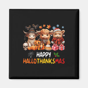 Frohes Halloween Erntedankfest Weihnachten Kuh Fei Magnet