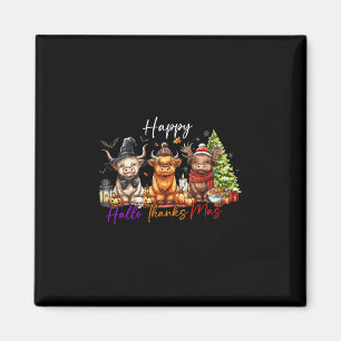 Frohes Halloween Erntedankfest Weihnachten Kuh Fei Magnet