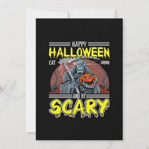 Frohes Halloween Essen Trinken Und Sei Schrecklich Feiertagskarte