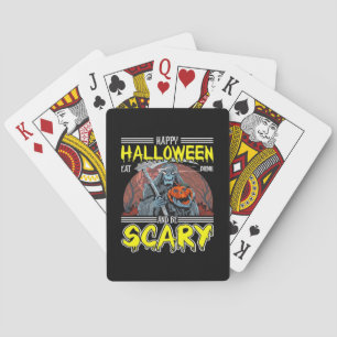 Frohes Halloween Essen Trinken Und Sei Schrecklich Spielkarten