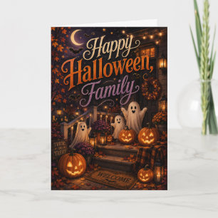Frohes Halloween Familie Karte
