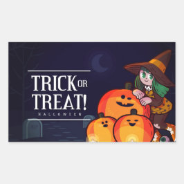 Frohes Halloween-Fest Rechteckiger Aufkleber