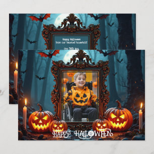 🎃 Frohes Halloween-Foto-Karte Einladung