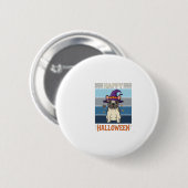 Frohes Halloween Französische Bulldogge Hexe Spinn Button (Vorne & Hinten)