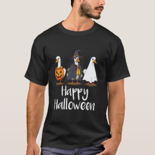 Frohes Halloween Gänse in Kostümen Lustig Alberne T-Shirt