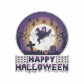 Frohes Halloween Geist Fledermäuse Spinnen_1 Aufkleber (Vorderseite)