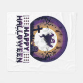 Frohes Halloween Geist Fledermäuse Spinnen_1 Fleecedecke (Vorderseite (Horizontal))