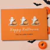 Frohes Halloween-Geist-Kürbis Fußmatte