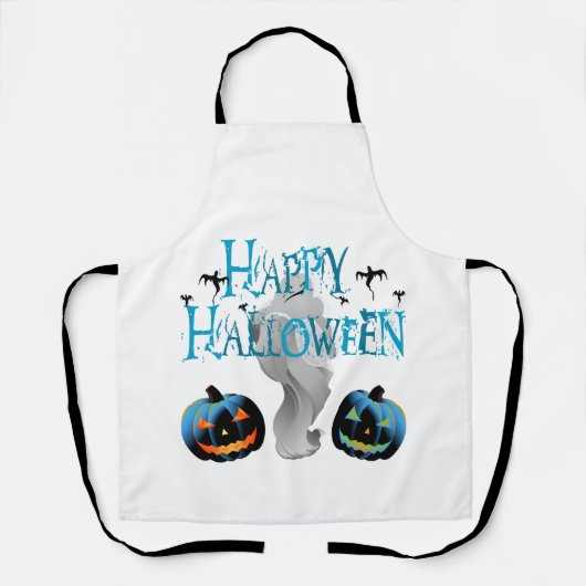 Frohes Halloween-Gespenst -Halloween-Kostüm Kürbis Schürze (Vorderseite)