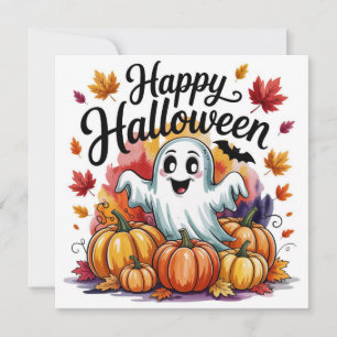 Frohes Halloween-Gespenst Karte
