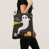 FROHES HALLOWEEN Gespenst Personalisiert Tasche (Von Nahem)