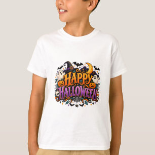 Frohes Halloween Gespenster Totenköpfe und Kürbiss T-Shirt
