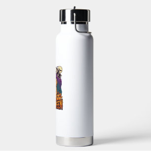 Frohes Halloween Golden Retriever Hexenhut Kürbis Trinkflasche