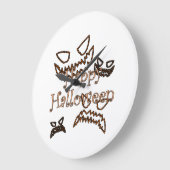 frohes Halloween Große Wanduhr (Winkel)
