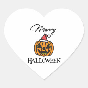 Frohes Halloween, Halloween Weihnachten, Humor Hal Herz-Aufkleber