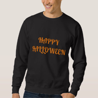 Frohes Halloween Herren Orange Schwarz Sweatshirt