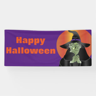 Frohes Halloween Hexe Banner