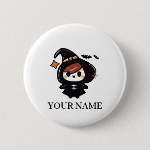 Frohes Halloween Hexe Button