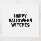 Frohes Halloween Hexen Schaumweinetikett (Einzelnes Label)