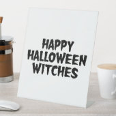 Frohes Halloween Hexen Sockelschild (In Situ)