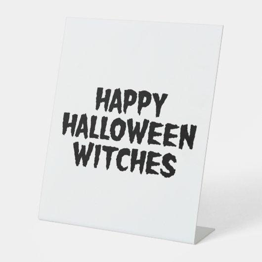 Frohes Halloween Hexen Sockelschild (Vorderseite)