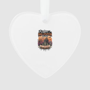 Frohes Halloween Ihr Skelett im Spukhaus Fledermäu Ornament