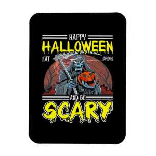 Frohes Halloween Iss, trinke und sei gruselig cool Magnet
