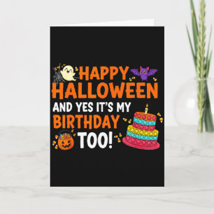 Frohes Halloween Ja, ich habe Geburtstag, lustiges Karte