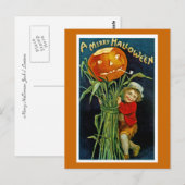 Frohes Halloween Jack o' Lantern Postkarte (Vorne/Hinten)