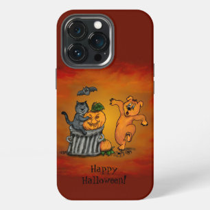 Frohes Halloween! Katze Fledermaus Hund und Spinne iPhone 13 Pro Hülle